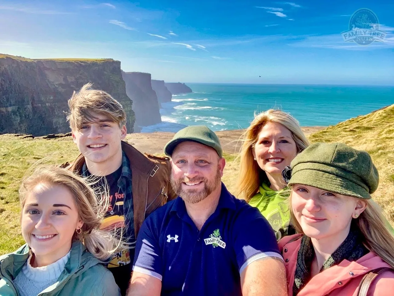 Clan Carson at the mystical Cliffs of Moher, County Clare, Ireland