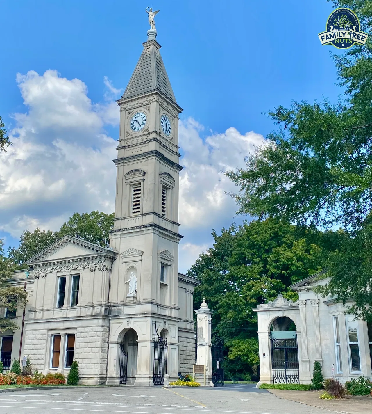 The entrance to Cave Hill Cemetery, in Louisville, Kentucky