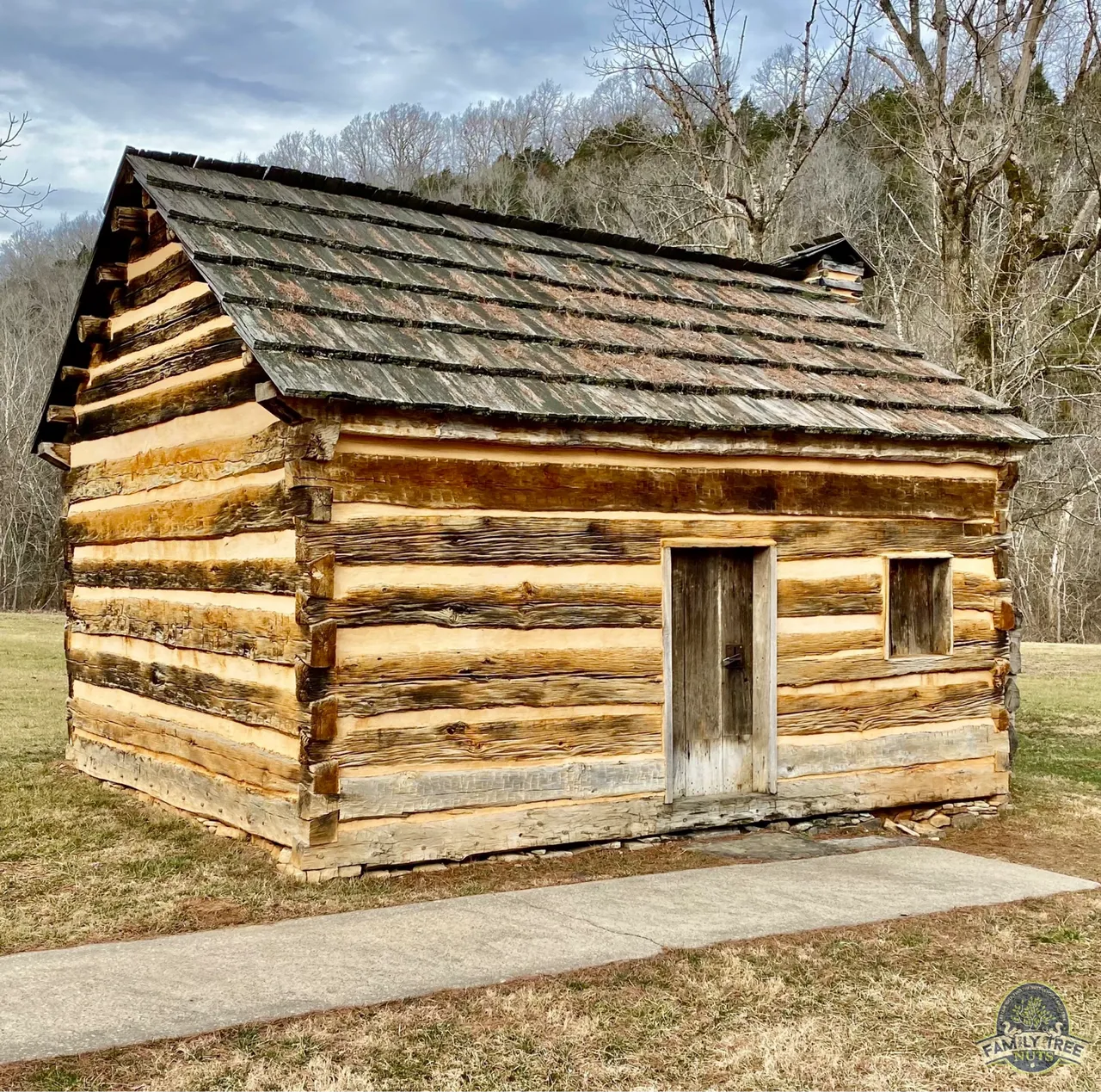 Replica cabin at Lincoln's boyhood home at Knob Creek, Kentucky